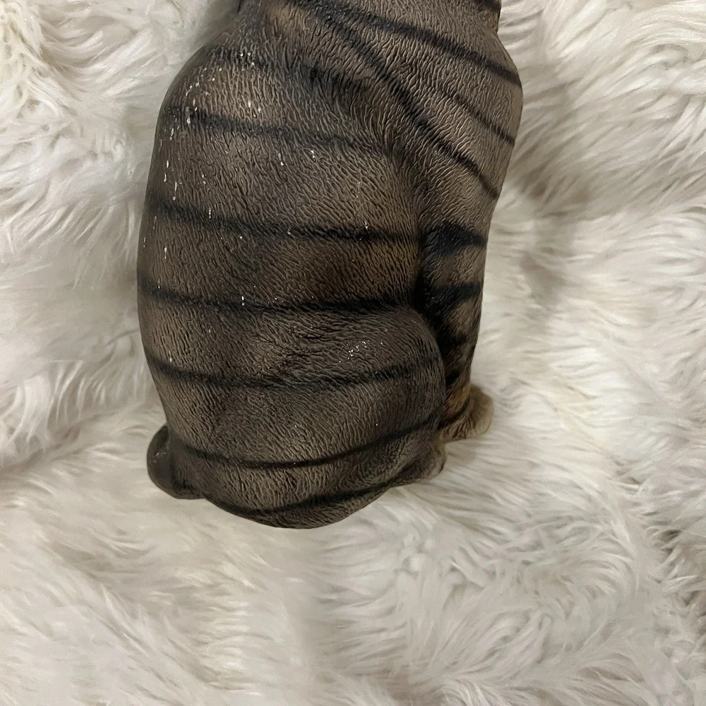 Vintage‎ Harvey Knox Cat Statue Figurine Gray Tabby Numbered Japan 12